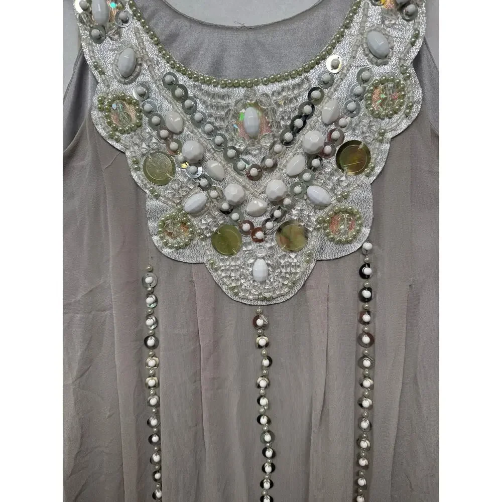 Sue Wong Nocturne Vintage Silk Beaded Cocktail Dress, Size 6 - Picture 6 of 8